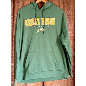 George Mason University Patriots Sewn Letter Hoodie Pullover Sweatshirt Mens 2XL